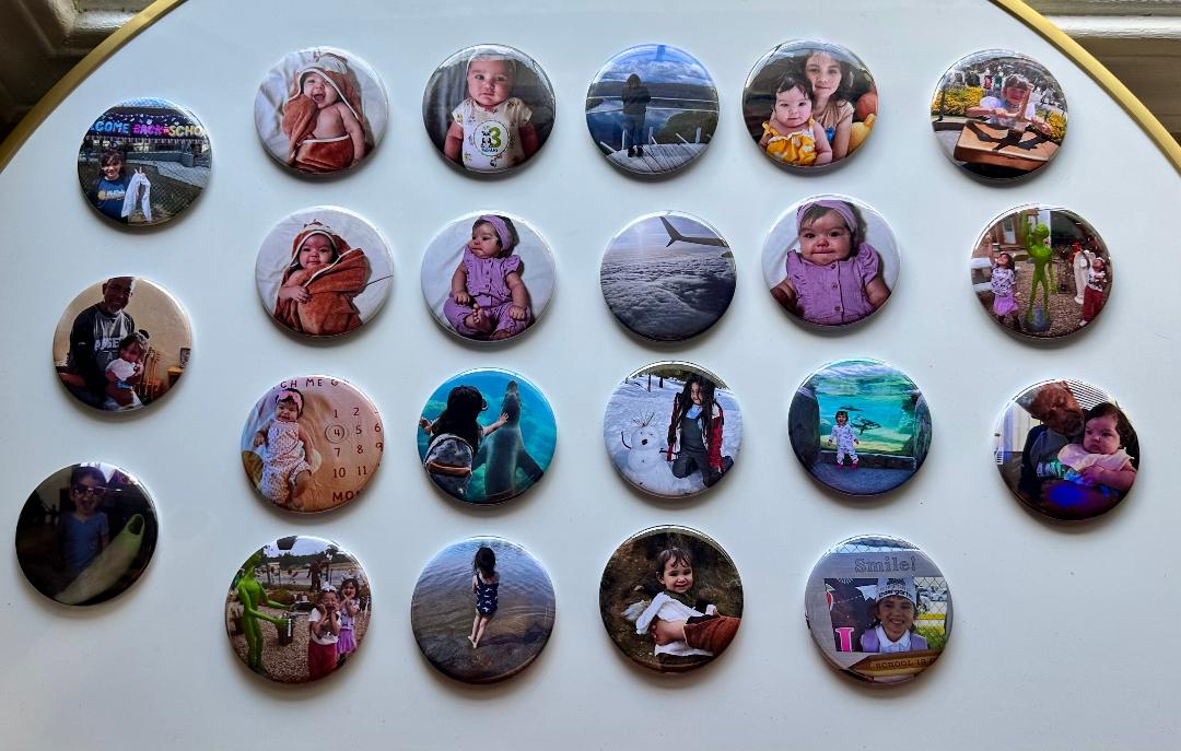 2.25"  Round Photo Magnets