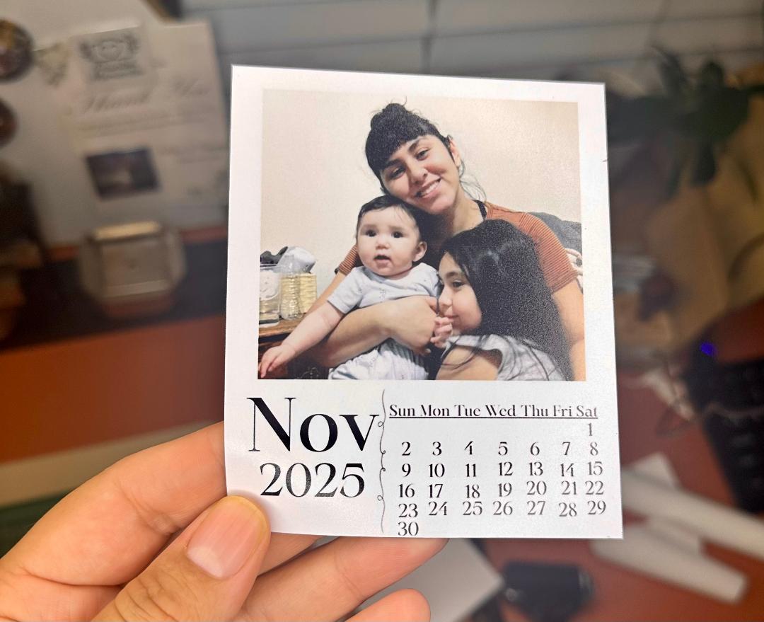 3.7"x4.5" Vinyl Magnet Calendar